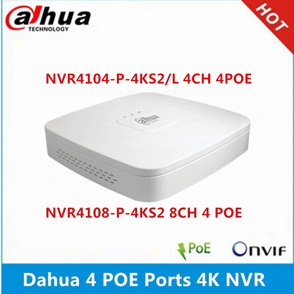 Dahua NVR4104-P-4KS3 POE 4  , 4 ä SMD Plus..